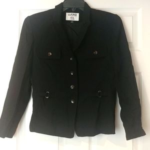 KASPER ASL Petite Size 10p Black Blazer Jacket